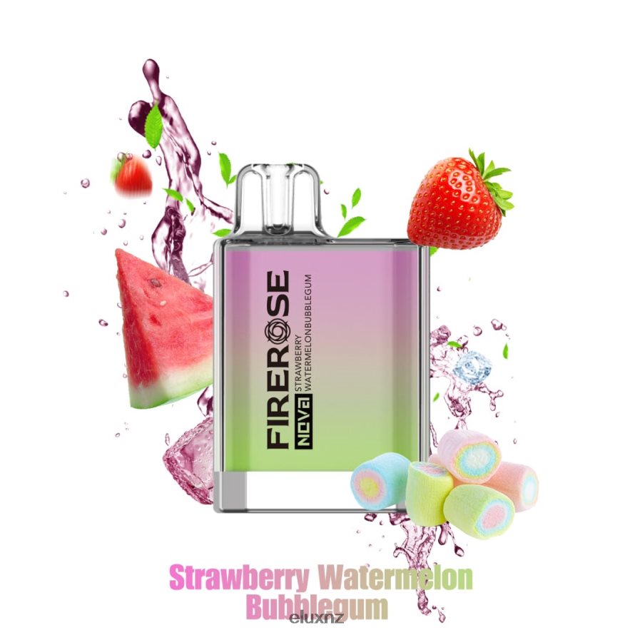 Elux Vape NZ - Elux Firerose Nova 600 Puffs Disposable Vape Strawberry Watermelon Bubblegum TBNB8424