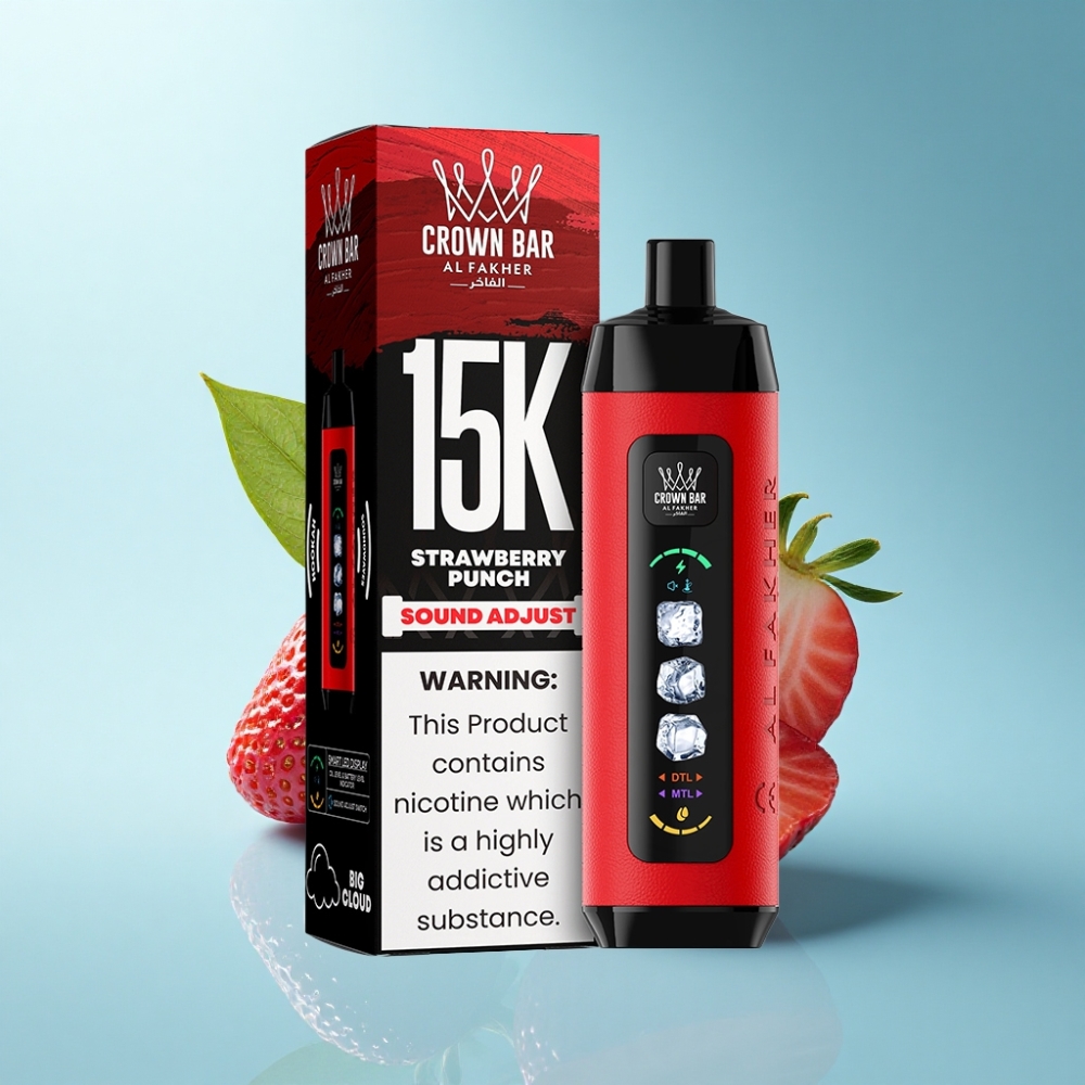 Al Fakher 15K Ice Adjust Clouds 22mL 850mAh Mesh Strawberry Punch Disposable