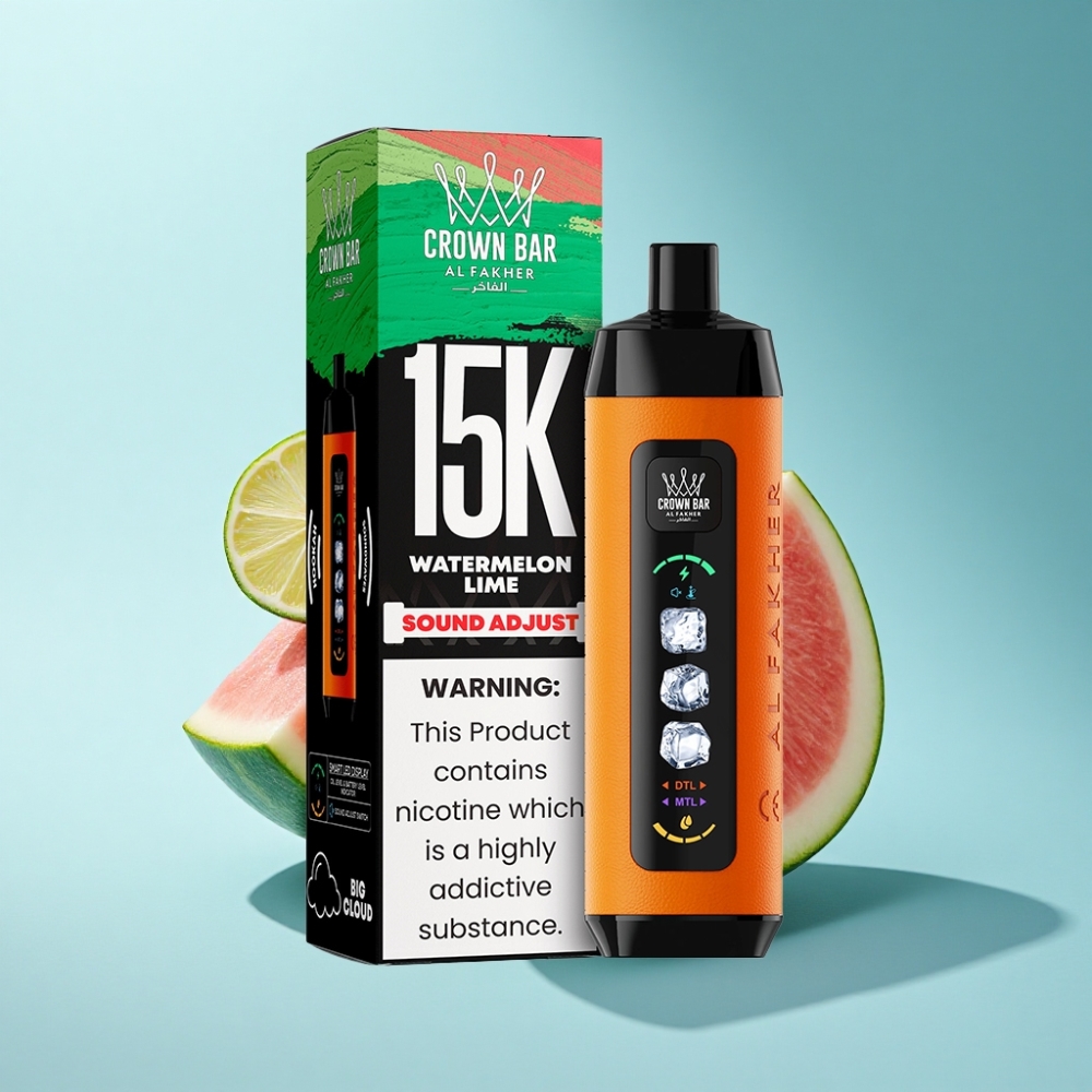 Al Fakher 15K Ice Adjust Clouds Disposable Device – Watermelon Lime, 22mL, 850mAh, Type-C