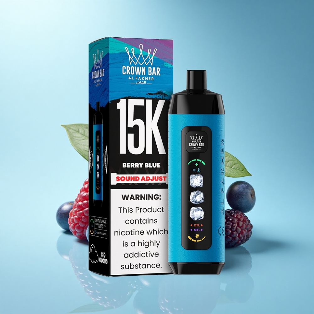 Al Fakher 15k Ice Adjust Clouds 15000 Puffs Mesh Coil Berry Blue Disposable Device