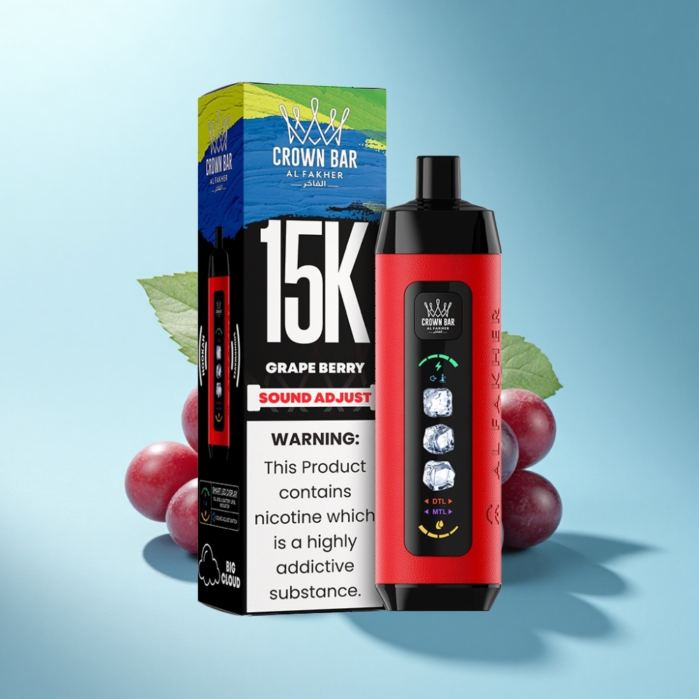 Al Fakher 15k Ice Adjust Clouds Disposable 22ml Mesh 15000 Puffs Grape Berry