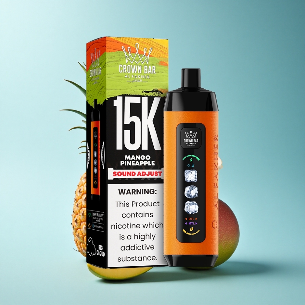 Al Fakher 15k Ice Adjust Clouds Disposable Device 15000 Puffs 22ml Mango Pineapple Mesh Coil