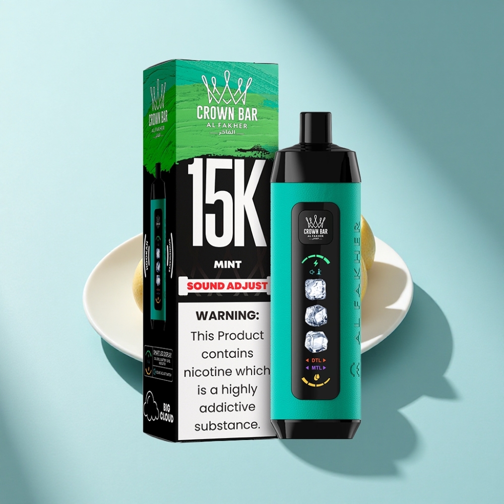 Al Fakher 15k Ice Adjust Clouds Mint Disposable Device 22mL 850mAh Mesh Coil