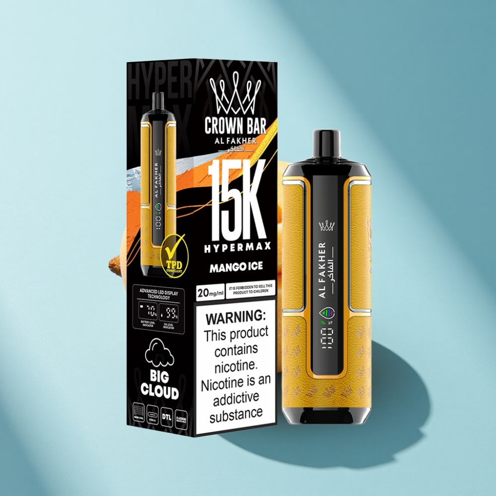 Al Fakher Crown Bar 15K Hypermax Disposable Vape 22ml 600mAh Mango Ice