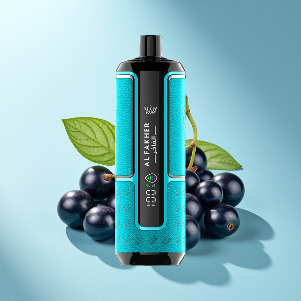 Al Fakher Crown Bar 15K Hypermax Disposable Vape Kit - Blackcurrant Mint, 22ml, 600mAh