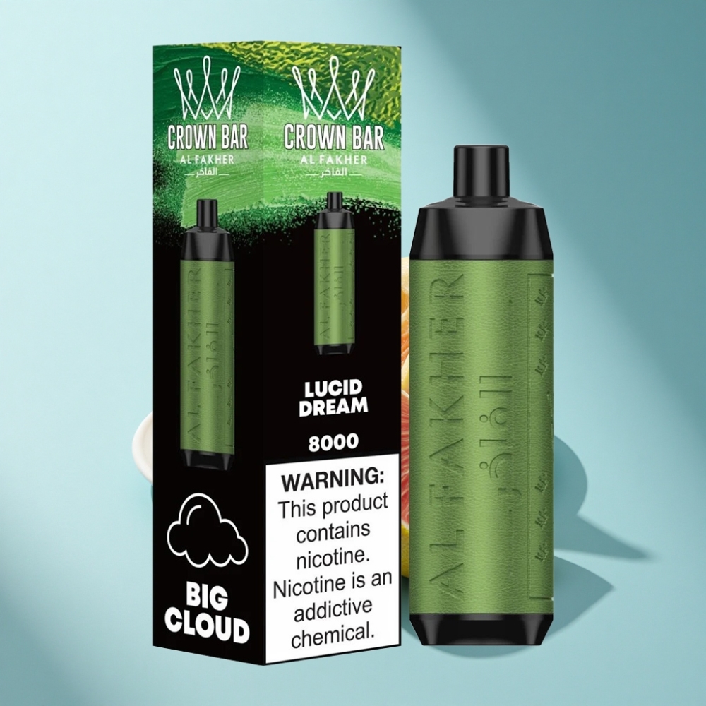 Al Fakher Crown Bar 8000 Crystal Disposable Vape Lucid Dream 18mL 5mg