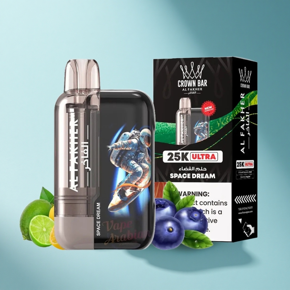 Al Fakher Crown Bar Ultra 25K 22ml Mesh Disposable Vape Space Dream
