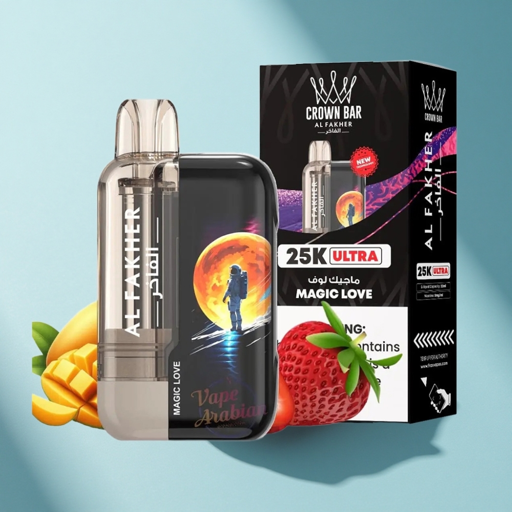 Al Fakher Crown Bar Ultra 25K Disposable Vape Magic Love 22ml Mesh 50mg