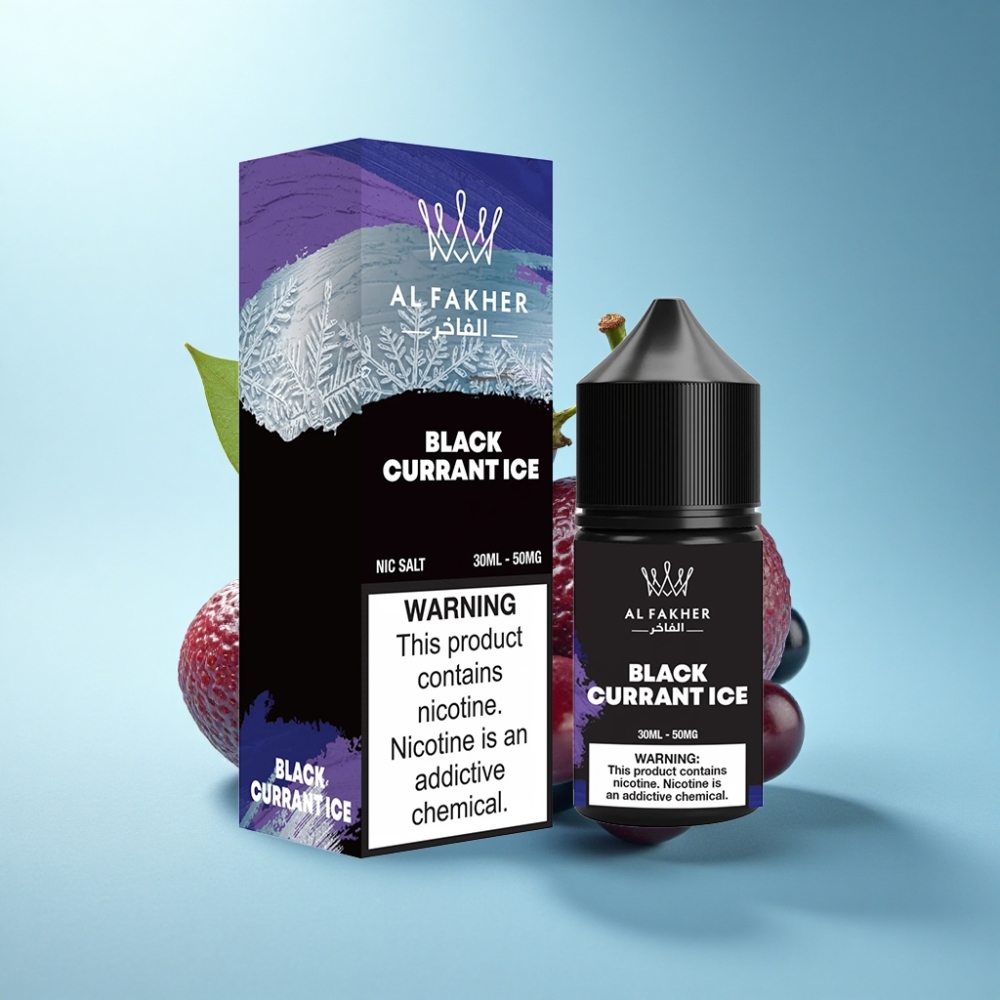 AL Fakher Nicotine Salt 50MG Black Currant Ice E-Liquid 30ml Pod Vape