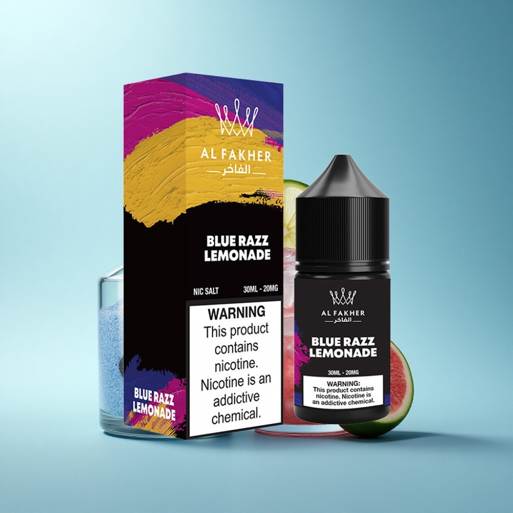 AL Fakher Nicotine Salt Blue Razz Lemonade 20MG E-Liquid 30ml Pod Vape