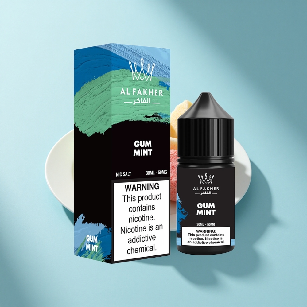 AL Fakher Nicotine Salt E-Liquid 50MG Gum Mint Pod Vape Juice 30ml