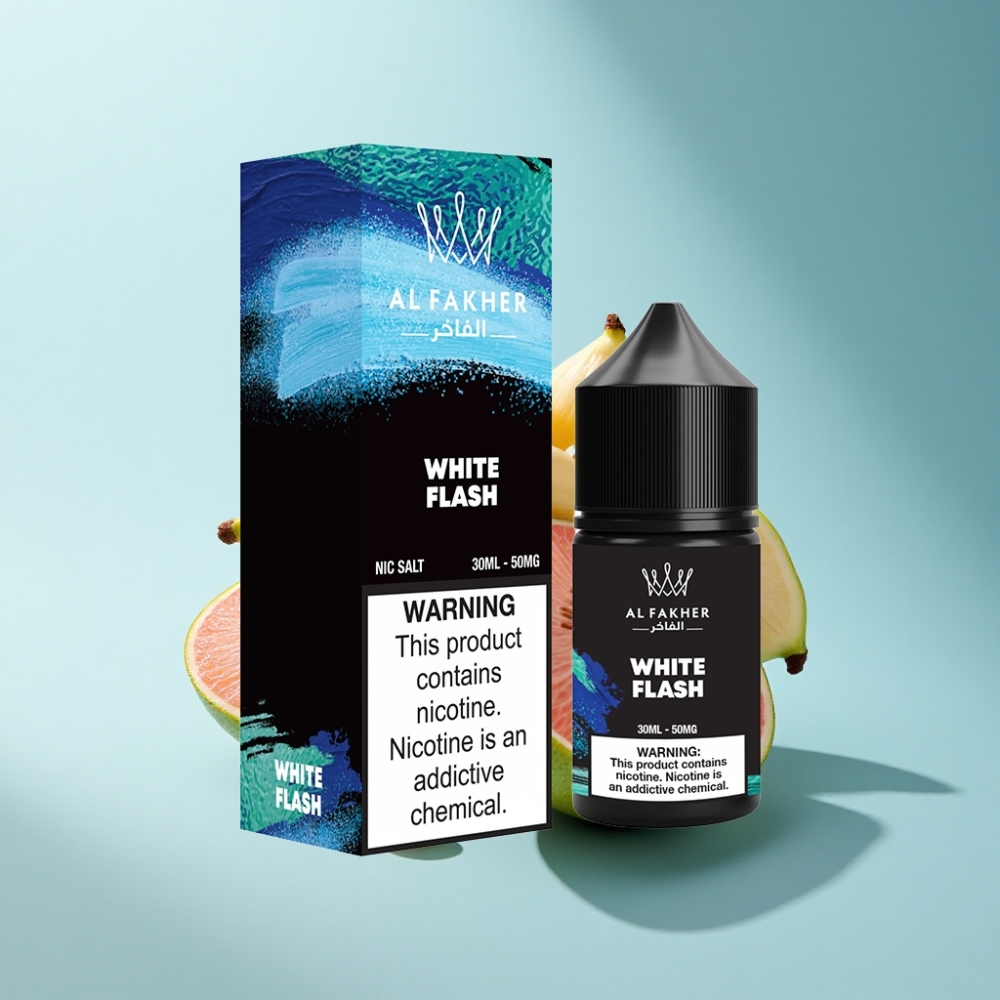 AL Fakher Nicotine Salt E-Liquid 50MG White Flash 30ml Pod Vape Juice