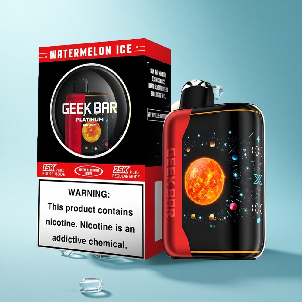 GEEK BAR Platinum 25000 Puffs Watermelon Ice Disposable Vape with Pulse Mode & USB-C