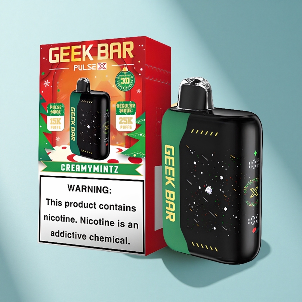 Geek Bar Pulse X 25000 Puffs Disposable Vape Christmas Edition 18mL Dual Mesh