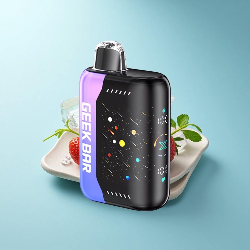 GEEK BAR Pulse X 42K Puffs Strawberry Kiwi Ice Meteor Edition Dual Mesh Coil Fast-Charging