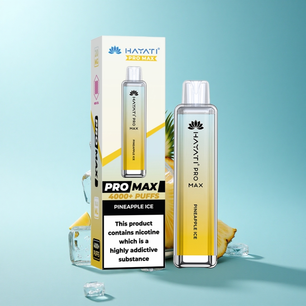 Hayati Pro Max 4000 Puffs Pineapple Ice Rechargeable Disposable Vape