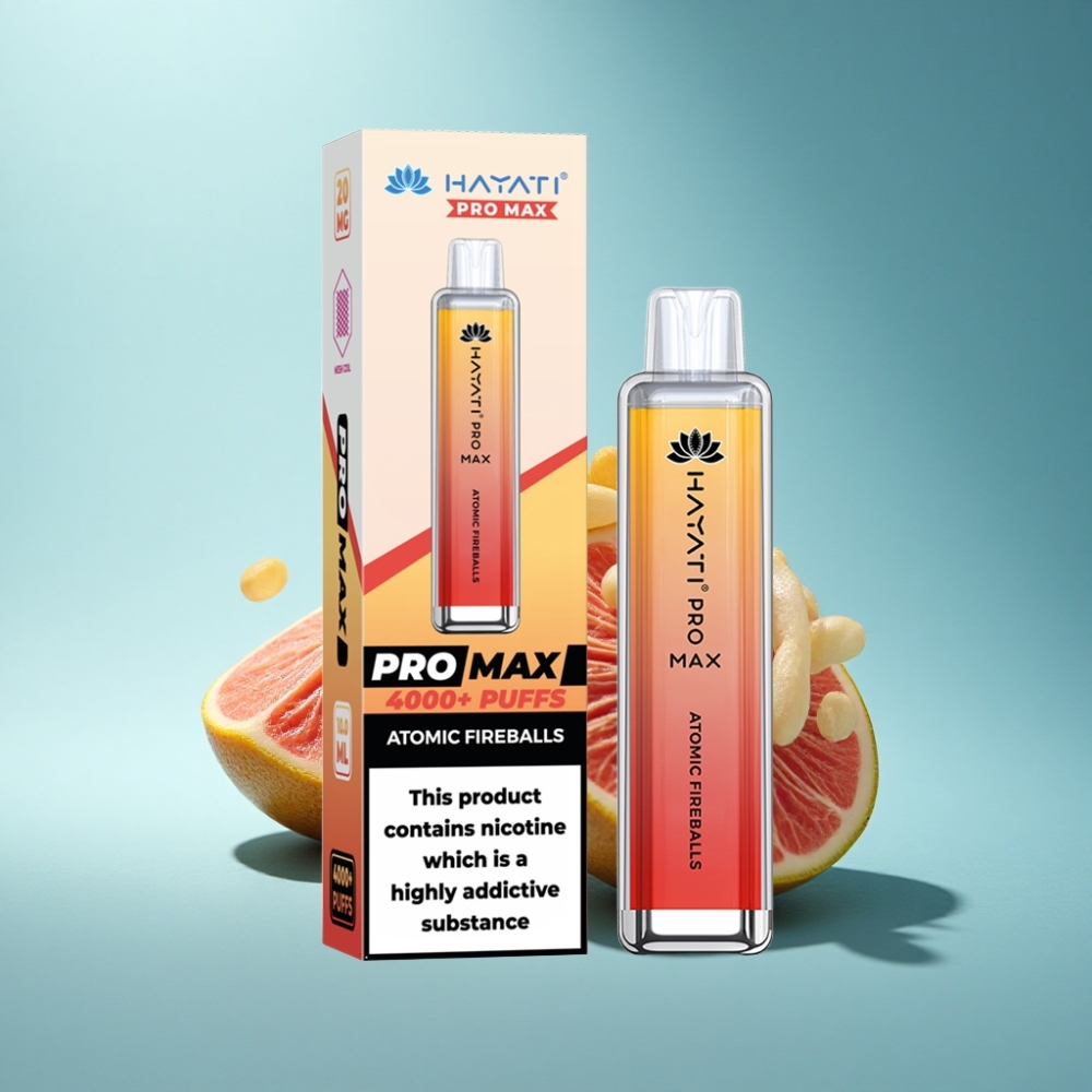 Hayati Pro Max 4000 Puffs Rechargeable Disposable Vape Atomic Fireballs