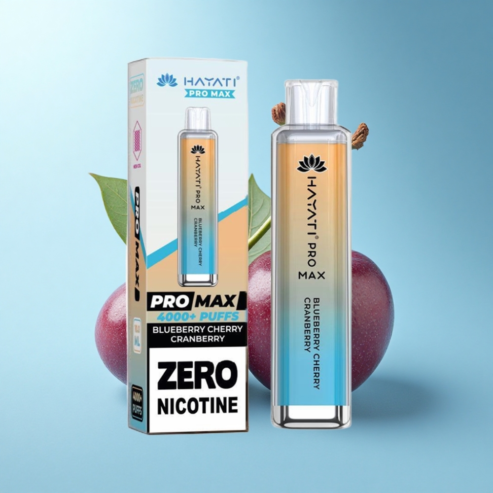 Hayati Pro Max 4000 Puffs Rechargeable Disposable Vape Blueberry Cherry Cranberry