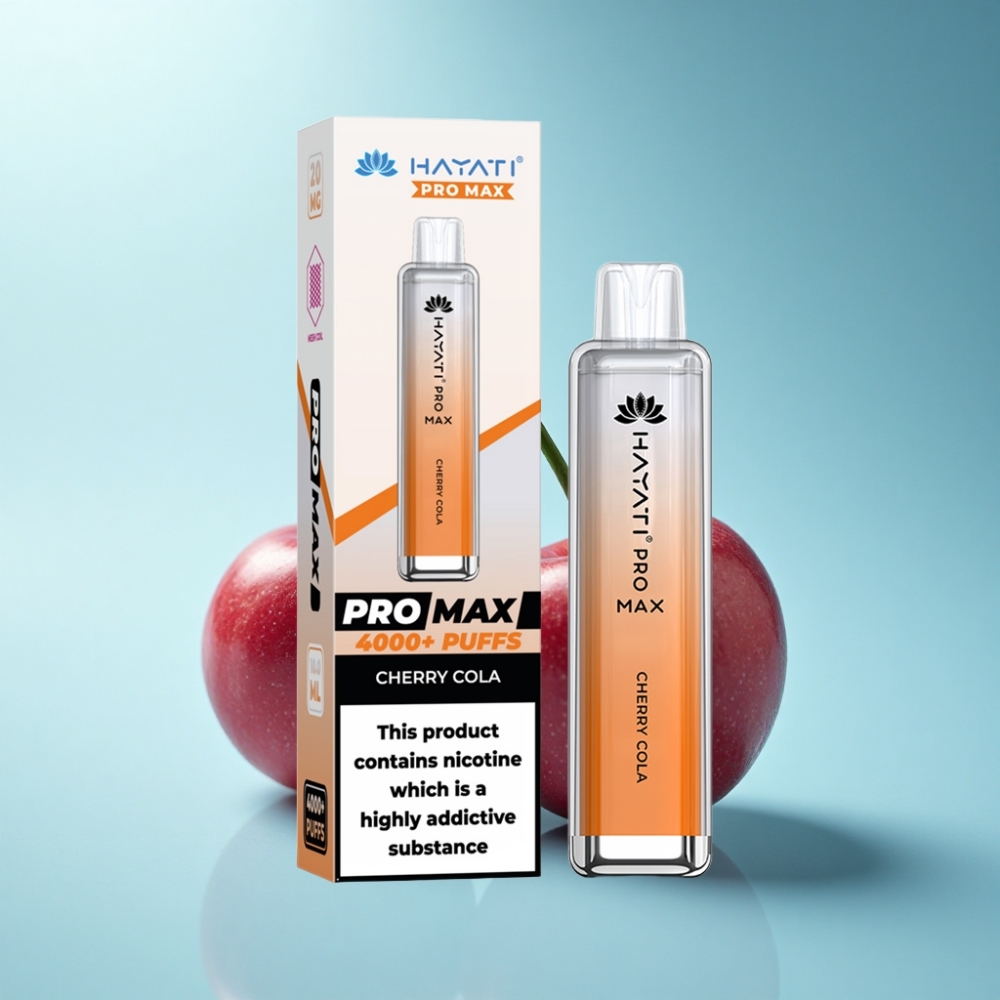 Hayati Pro Max 4000 Puffs Rechargeable Disposable Vape Cherry Cola
