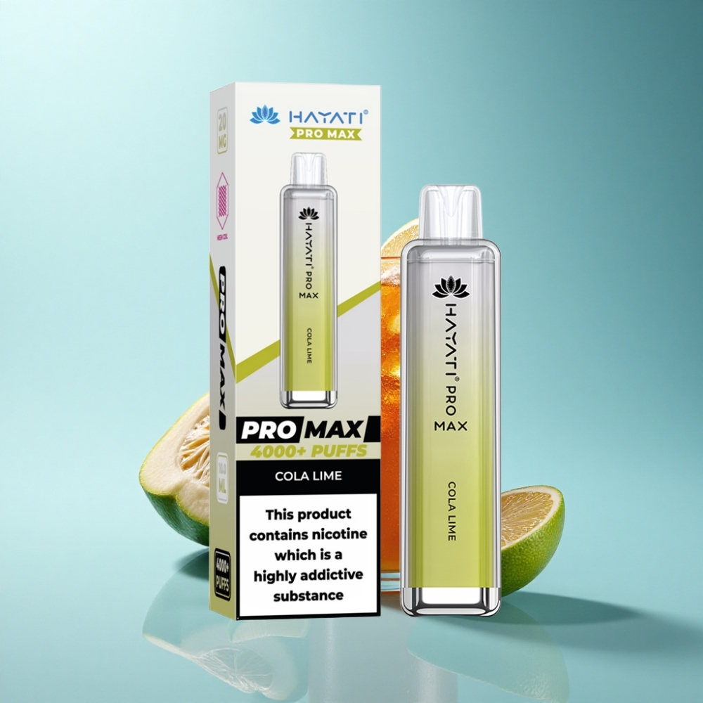 Hayati Pro Max 4000 Puffs Rechargeable Disposable Vape Cola Lime
