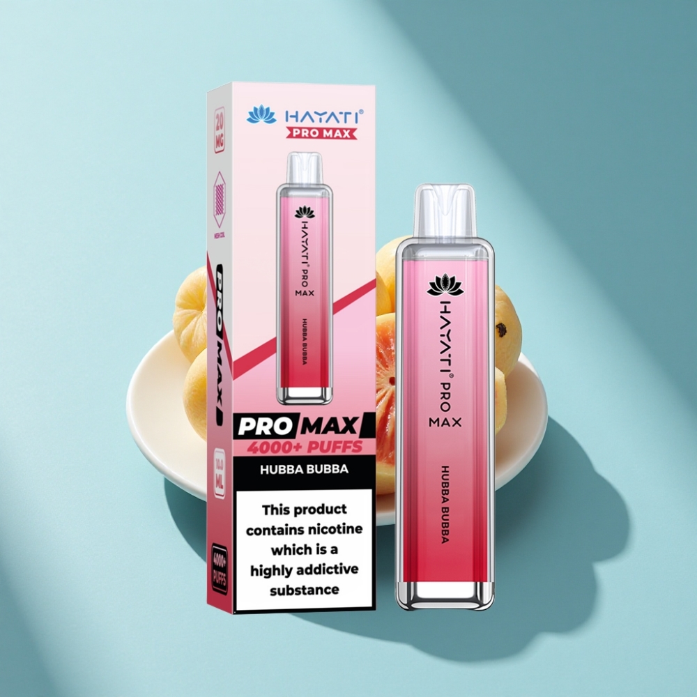 Hayati Pro Max 4000 Puffs Rechargeable Disposable Vape Hubba Bubba 1400mAh