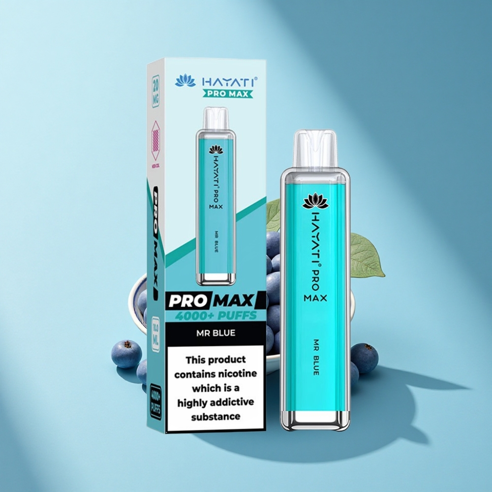 Hayati Pro Max 4000 Puffs Rechargeable Disposable Vape Mr Blue