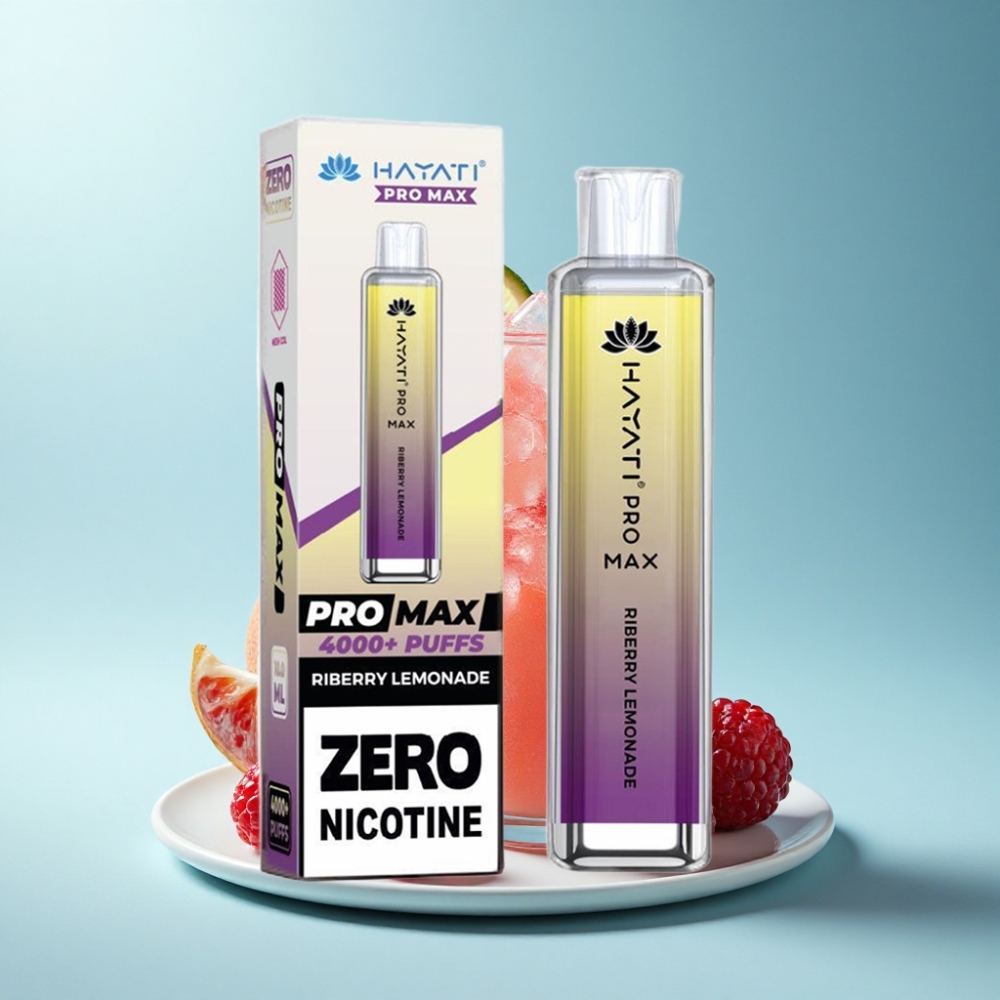Hayati Pro Max 4000 Puffs Rechargeable Disposable Vape Riberry Lemonade
