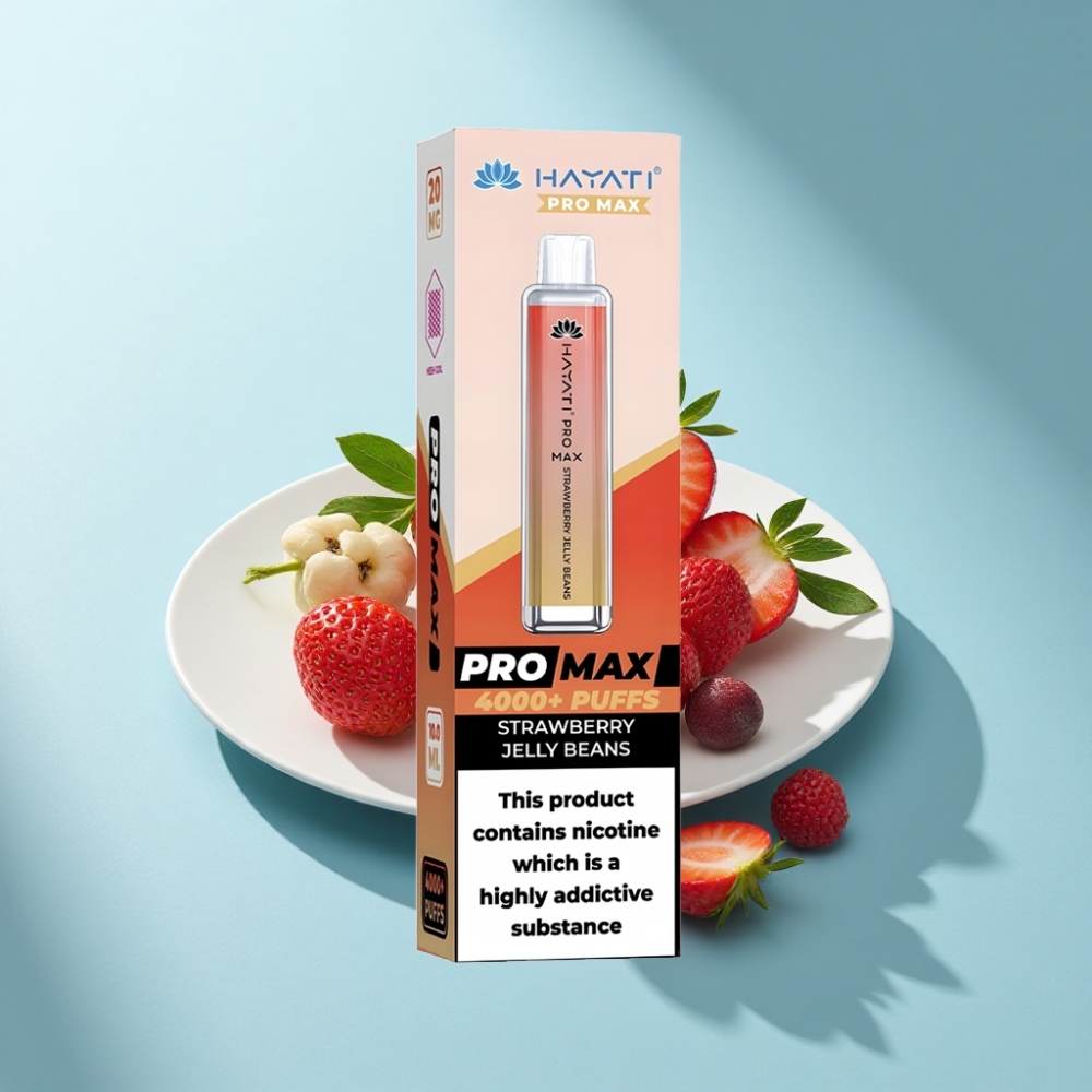 Hayati Pro Max 4000 Puffs Rechargeable Disposable Vape Strawberry Jelly Beans