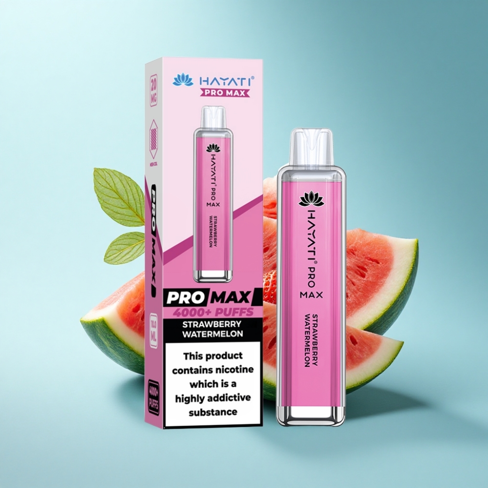 Hayati Pro Max 4000 Puffs Rechargeable Disposable Vape Strawberry Watermelon