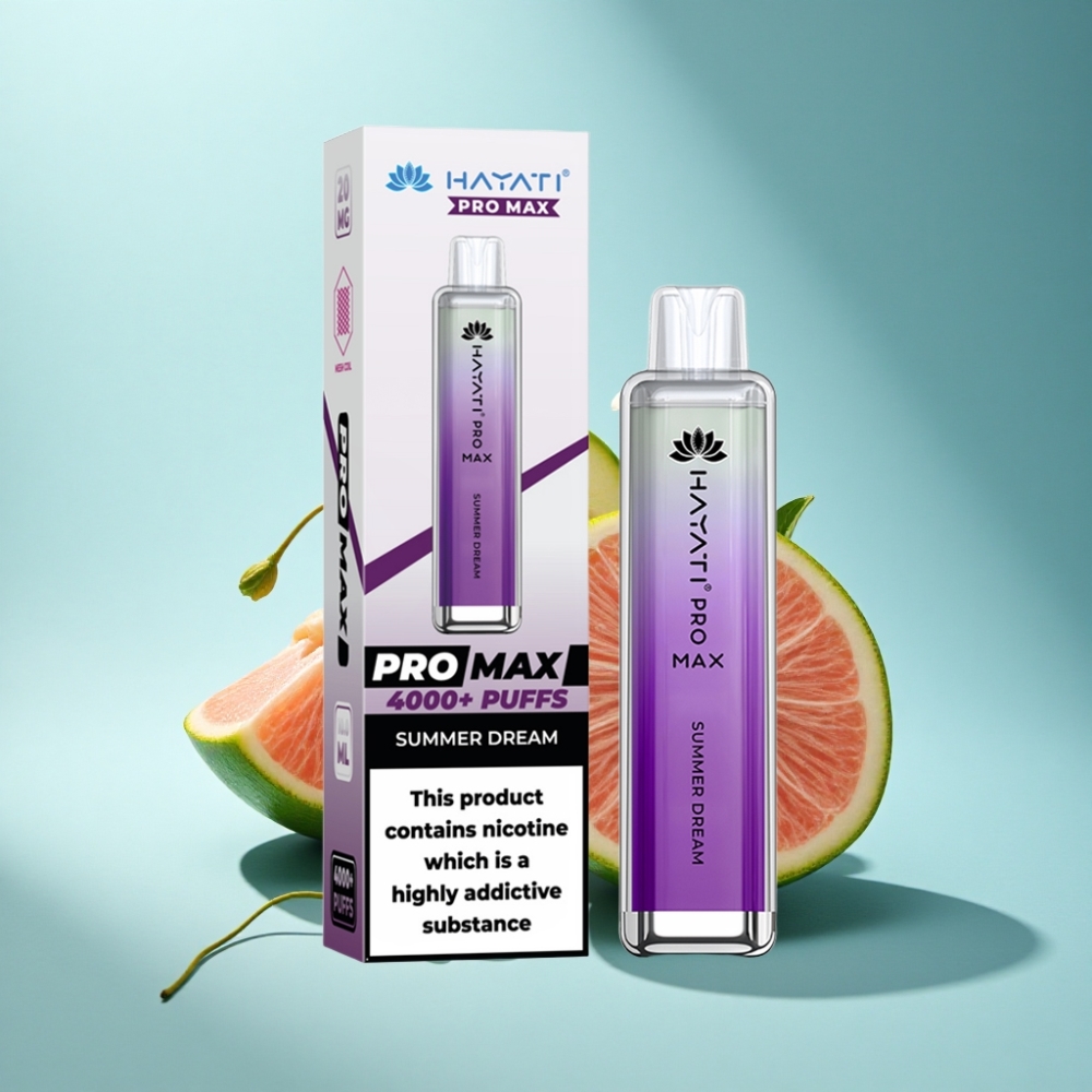 Hayati Pro Max 4000 Puffs Rechargeable Disposable Vape Summer Dream Dual Mesh Coil