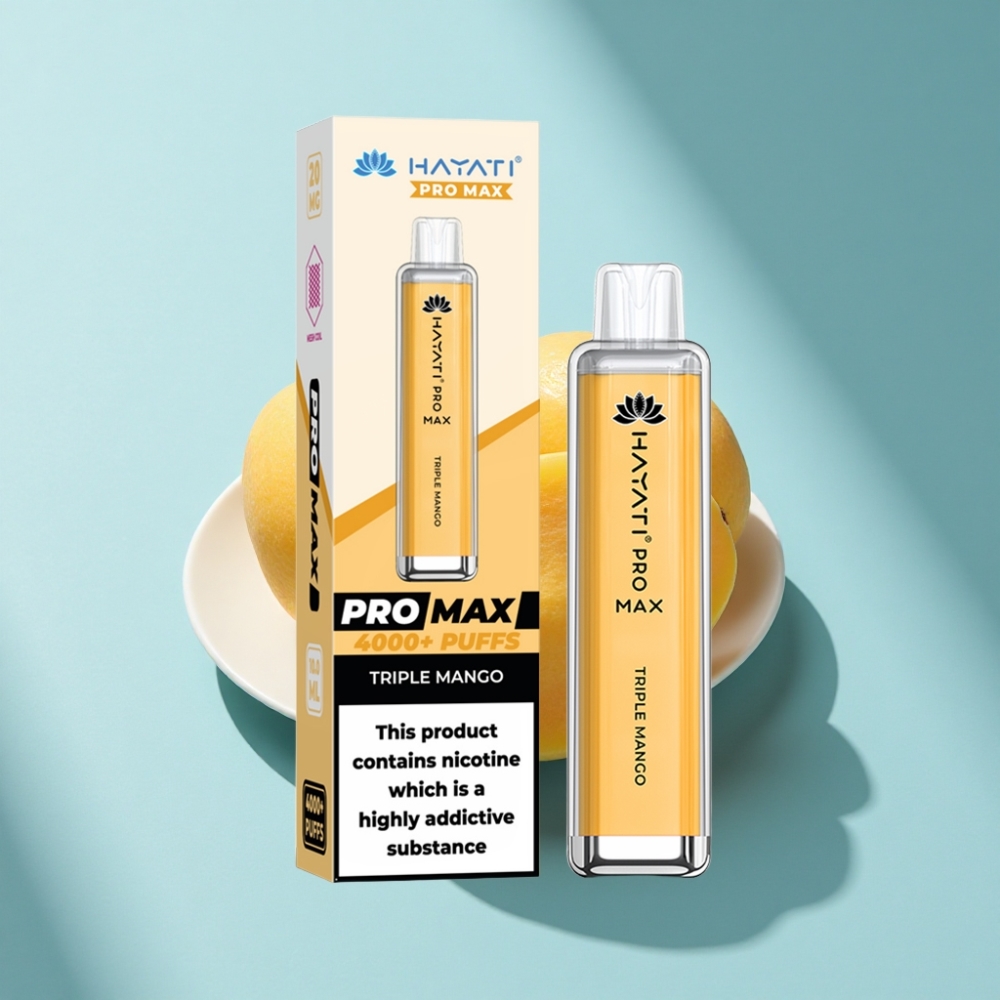 Hayati Pro Max 4000 Puffs Rechargeable Disposable Vape Triple Mango