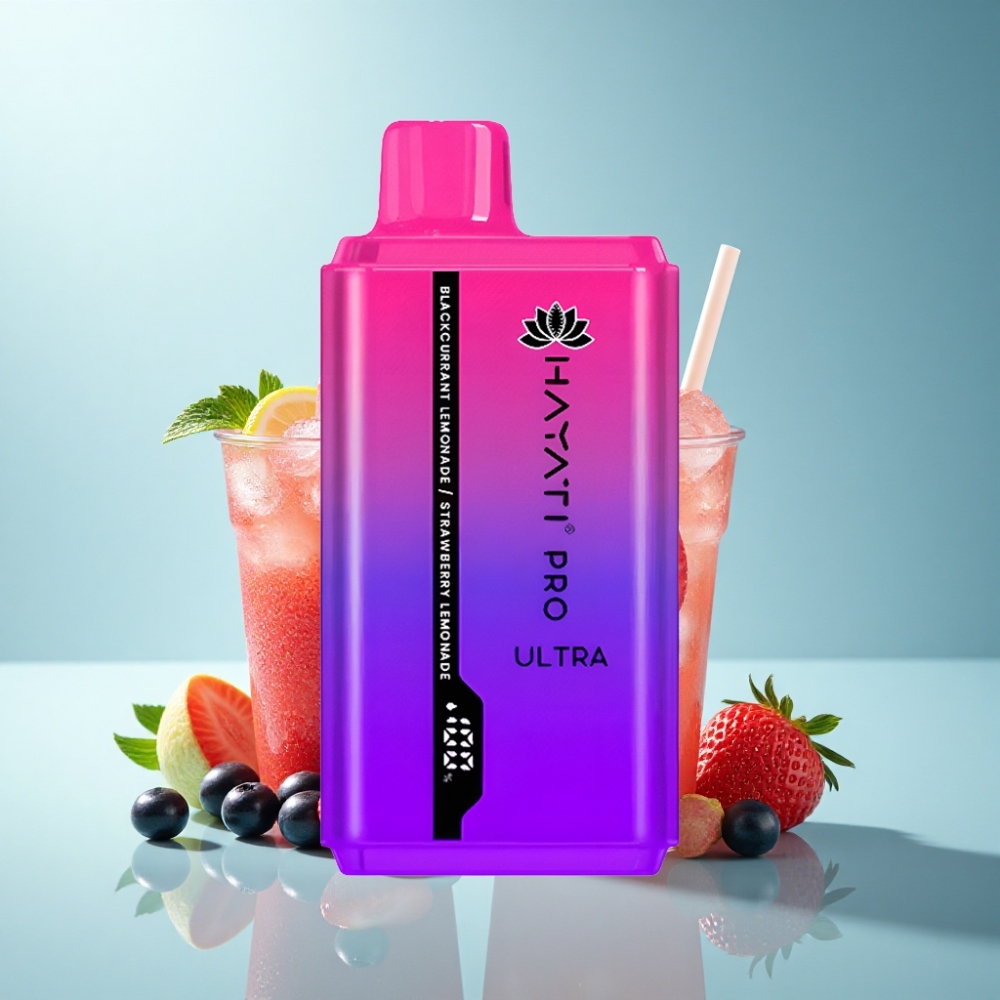 Hayati Pro Ultra 15000 Puffs Blackcurrant Lemonade Strawberry Lemonade Disposable Vape