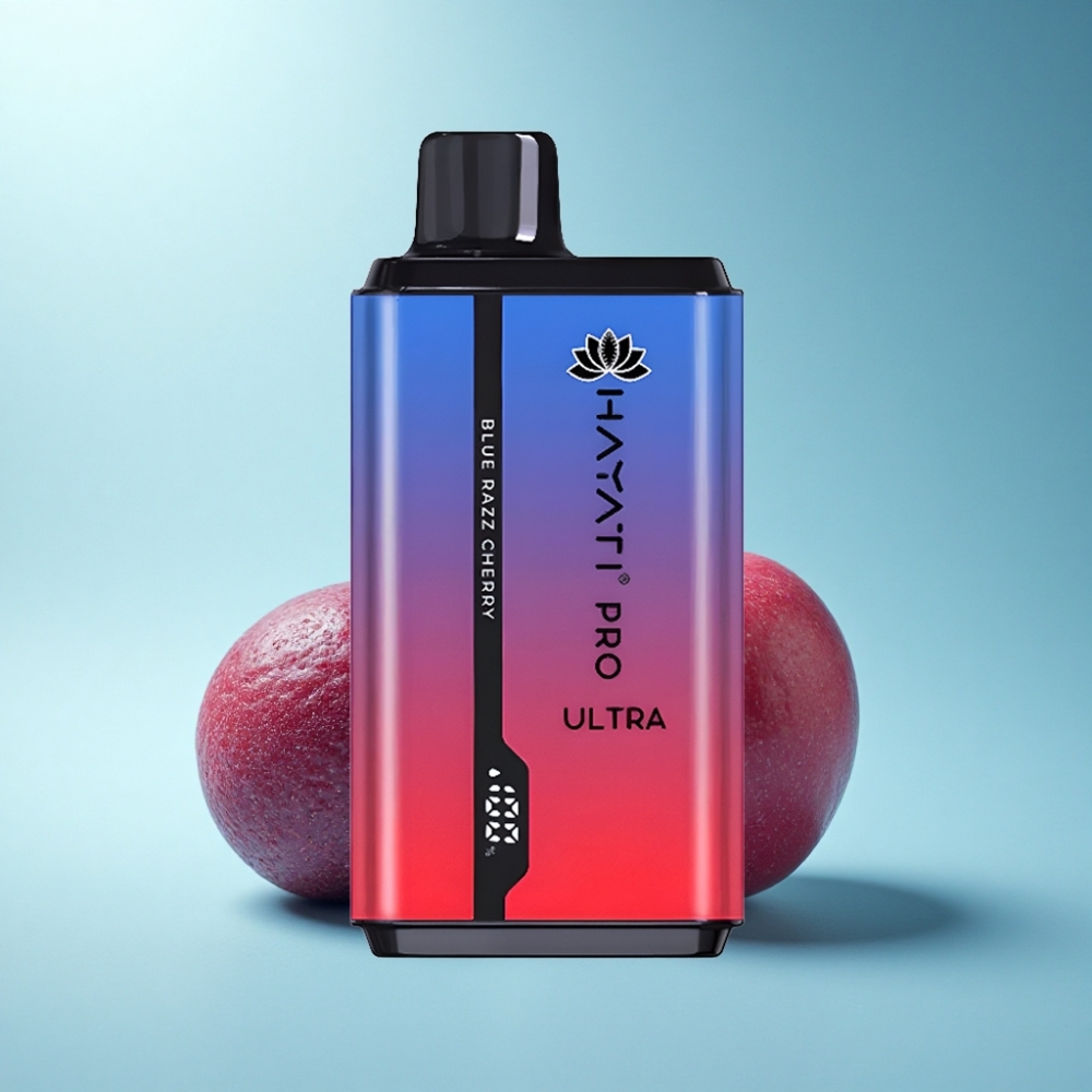 Hayati Pro Ultra 15000 Puffs Blue Razz Cherry Disposable Vape 850mAh 24ml