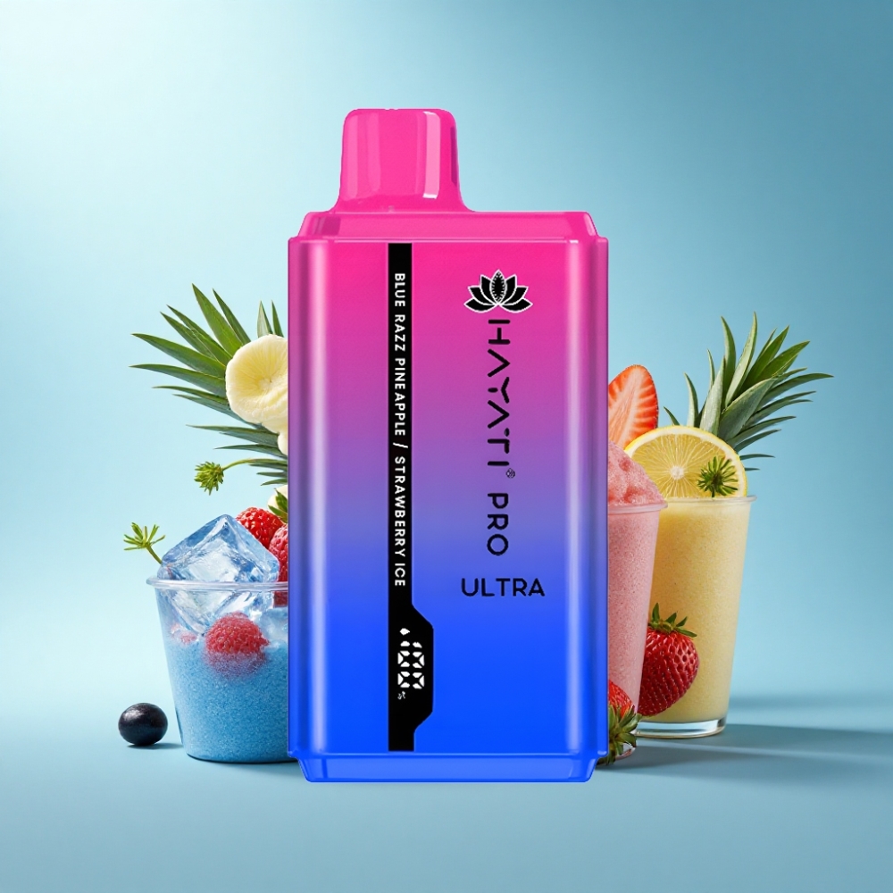 Hayati Pro Ultra 15000 Puffs Blue Razz Pineapple Strawberry Ice Disposable Vape