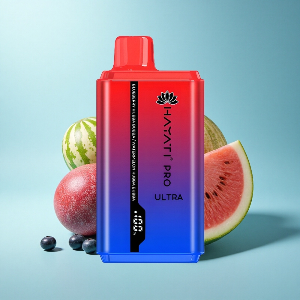 Hayati Pro Ultra 15000 Puffs Blueberry Watermelon Hubba Bubba 2×12ml 2%