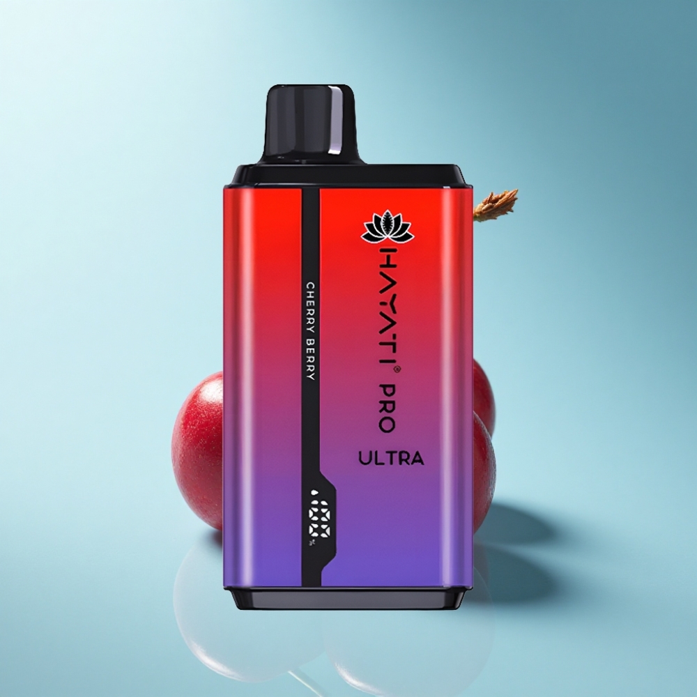 Hayati Pro Ultra 15000 Puffs Cherry Berry Disposable Vape 49 Flavors 2×12ml