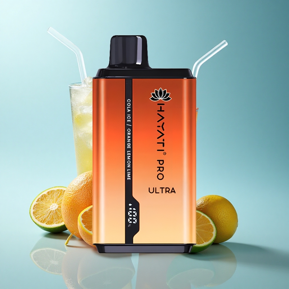 Hayati Pro Ultra 15000 Puffs Cola Ice Orange Lemon & Lime Disposable Vape