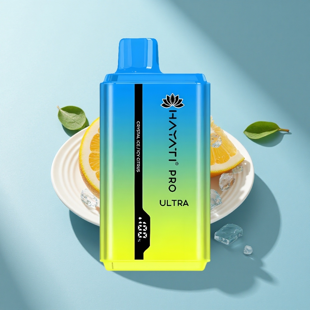 Hayati Pro Ultra 15000 Puffs Disposable Vape Crystal Ice Icy Citrus 2×12ml 2%
