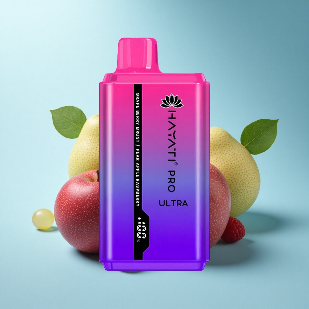 Hayati Pro Ultra 15000 Puffs Grape Berry Burst Pear Apple Raspberry Disposable Vape