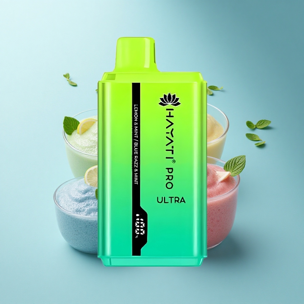 Hayati Pro Ultra 15000 Puffs Lemon Mint Blue Razz Disposable Vape