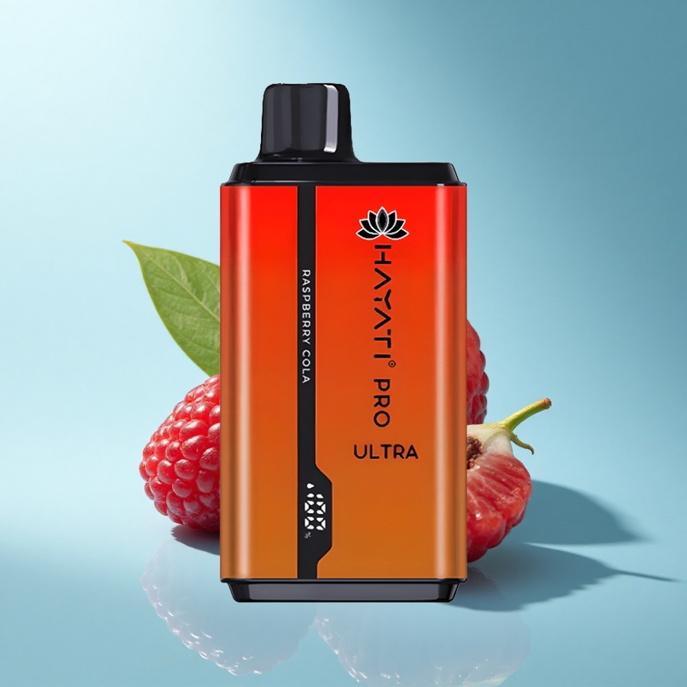 Hayati Pro Ultra 15000 Puffs Raspberry Cola Disposable Vape - 2×12ml 2% Nicotine