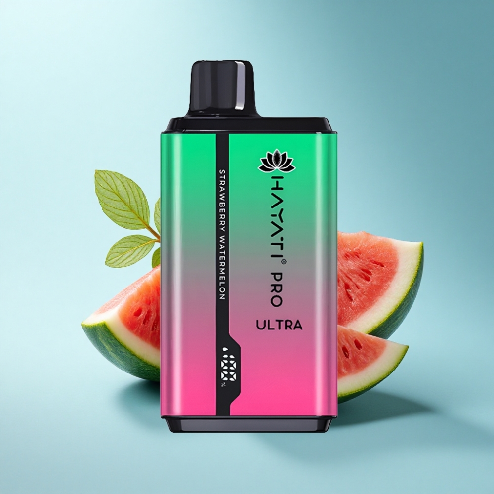 Hayati Pro Ultra 15000 Puffs Strawberry Watermelon Disposable Vape 24ml 2% Nicotine