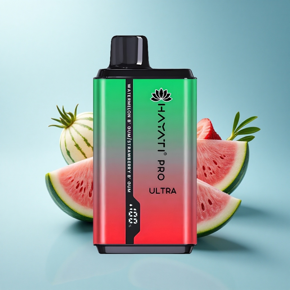 Hayati Pro Ultra 15000 Puffs Watermelon Strawberry Bubblegum Disposable Vape