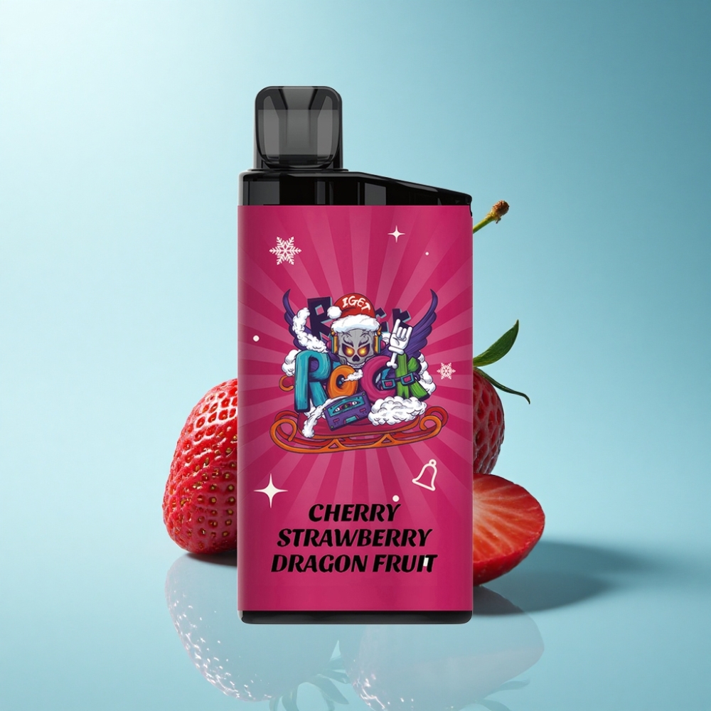 IGET Bar 3500 Puffs Disposable Vape - 1400mAh Mesh Coil Cherry Strawberry Dragon Fruit