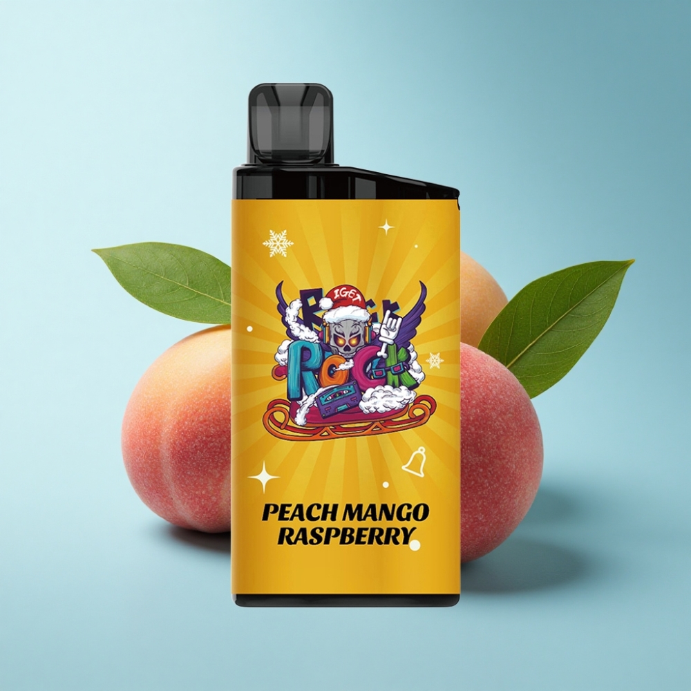 IGET Bar 3500 Puffs Peach Mango Raspberry Disposable Vape - 1400mAh Mesh Coil