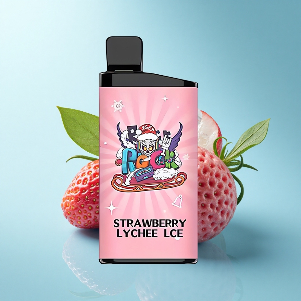 IGET Bar 3500 Puffs Strawberry Lychee Ice Disposable Vape with 1.2 Ohm Mesh Coil