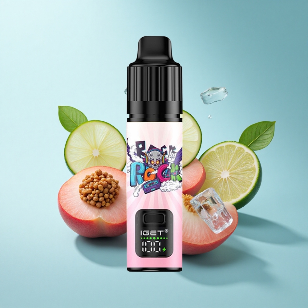 IGET BAR PLUS S3 POD 10000 Puffs 18ml 5% Peach Lychee Lime Ice Disposable Vape