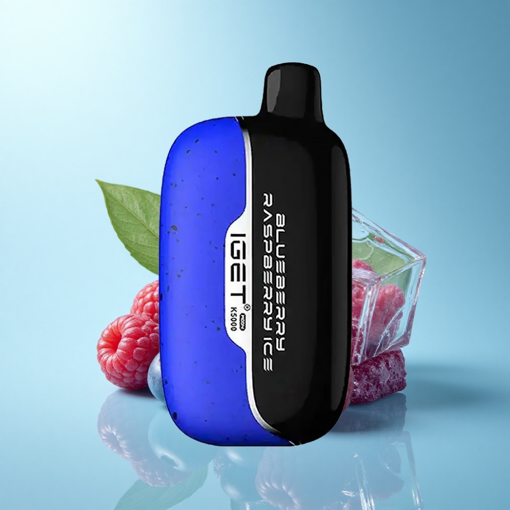 IGET Moon K5000 Disposable Vape 5000 Puffs Blueberry Raspberry Ice PC Mesh Coil