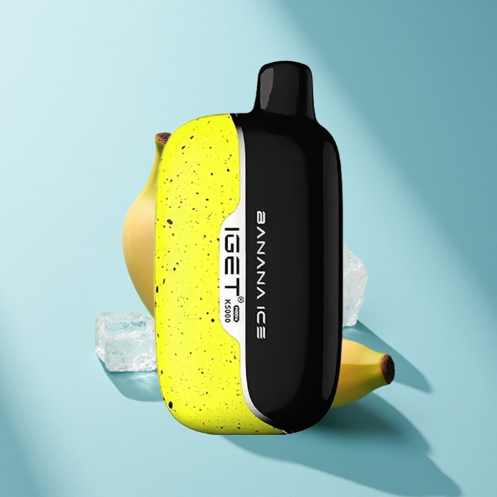 IGET Moon K5000 Puffs Banana Ice Disposable Vape PC Mesh Coil 1.35 Ohm
