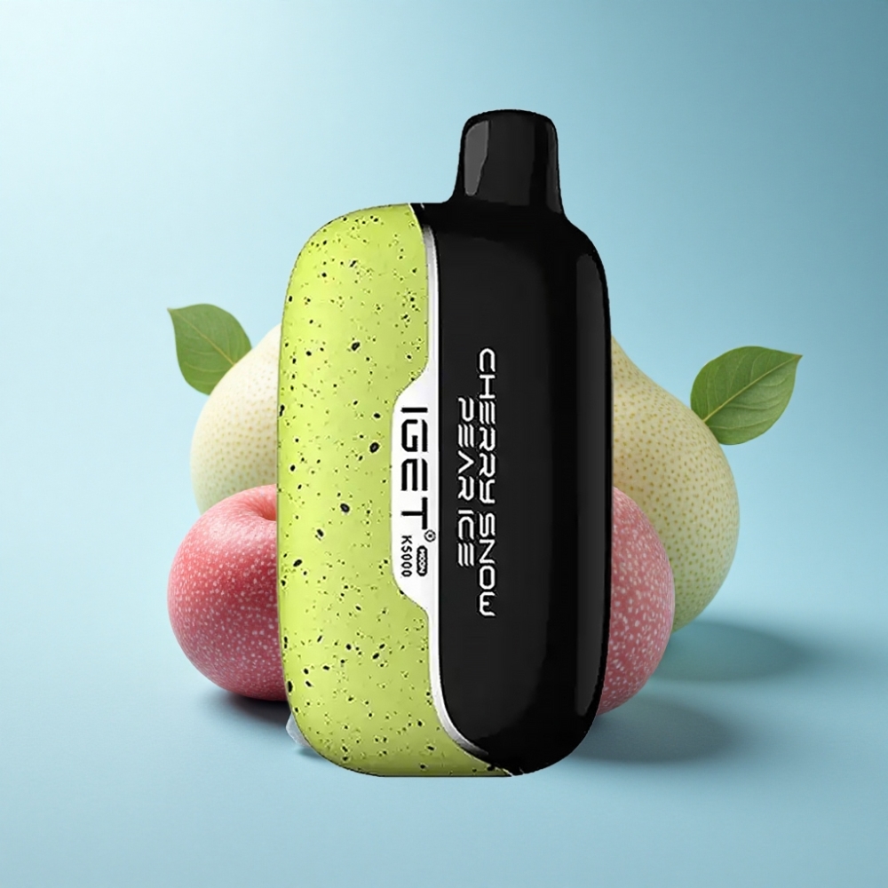 IGET Moon K5000 Puffs Cherry Snow Pear Ice Disposable Vape PC Mesh 1.35 Ohm